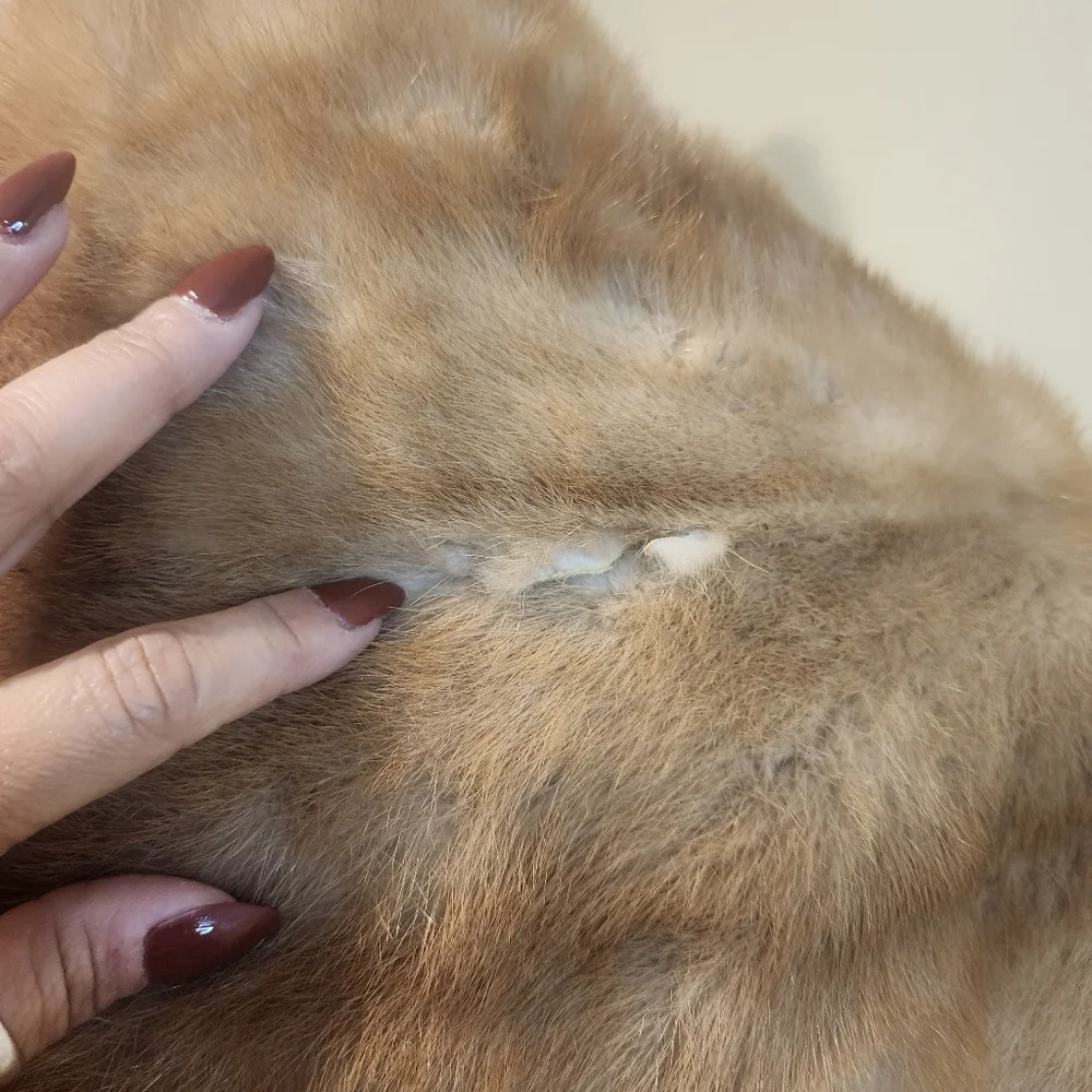 NEIMAN MARCUS Vintage Tan Fur Stole Wrap